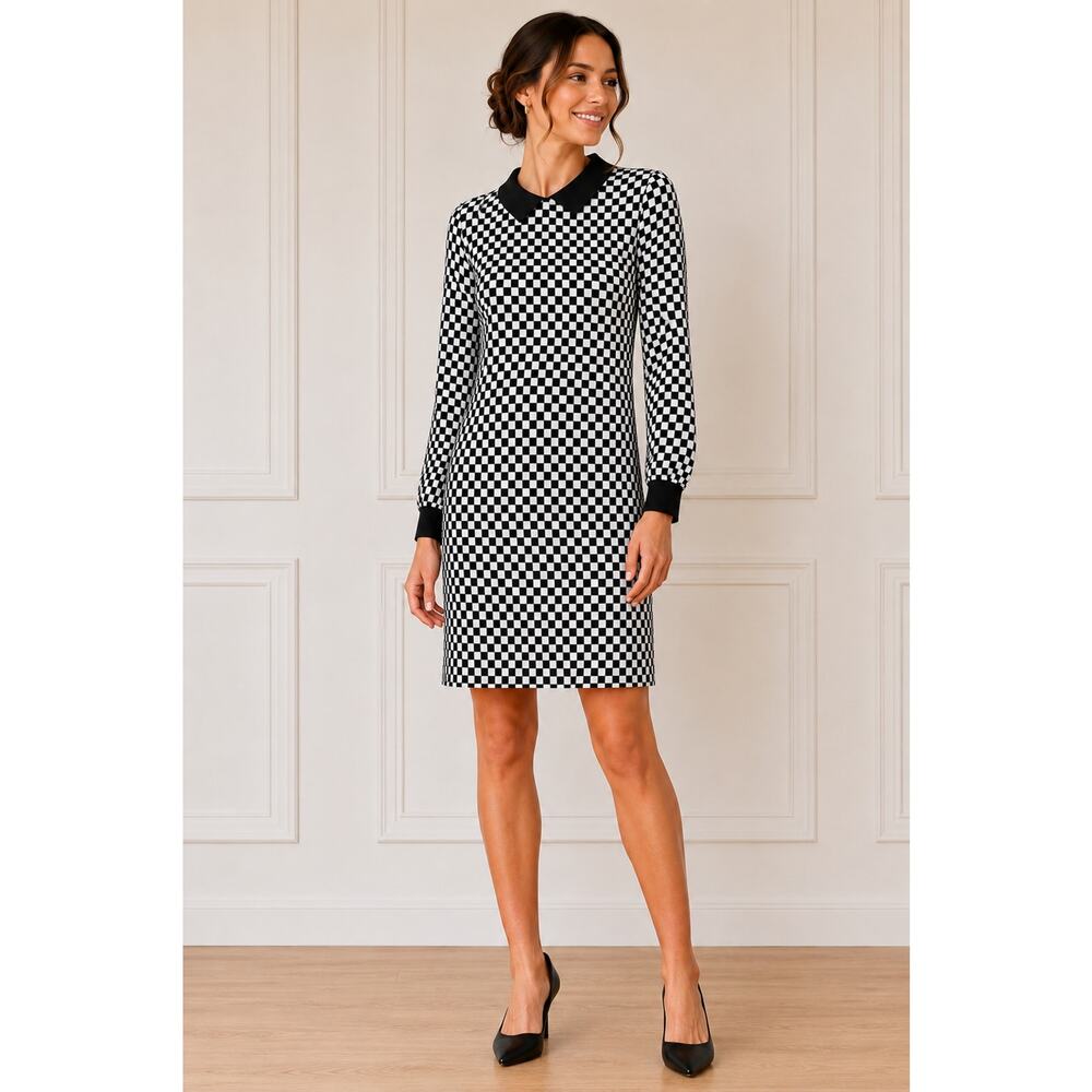Kate Spade Silk Geometric Sheath Dress Quiet Luxury Size 00